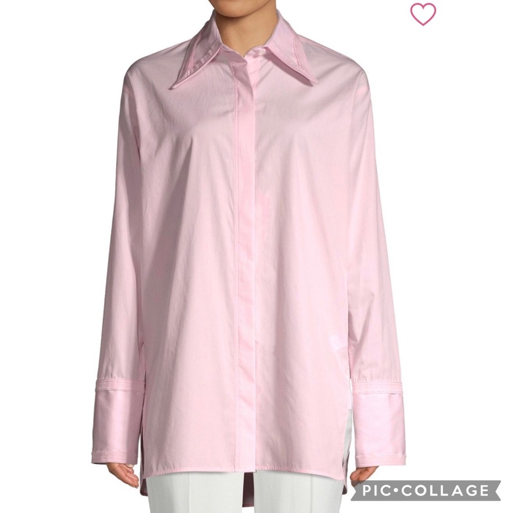 Helmut lang oversized cut out shirt